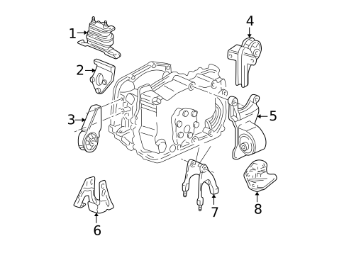 Engine Mounting for 2001 Oldsmobile Alero #0