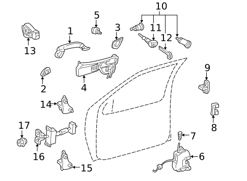 Lock & Hardware for 2006 Mercedes-Benz CLS55 AMG #2