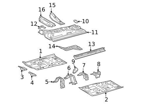 Floor & Rails for 2011 Toyota Yaris #0
