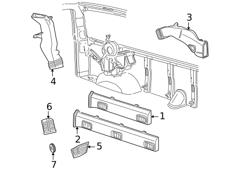 Ducts for 1999 GMC Savana 2500 #1