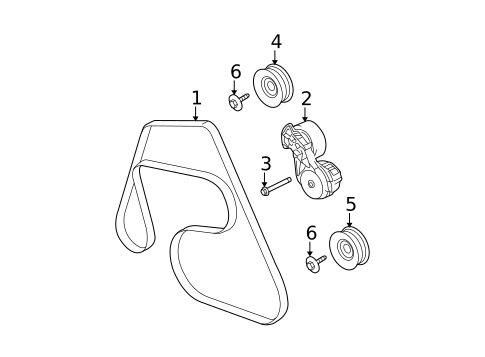 Belts & Pulleys for 2011 Mercury Grand Marquis #0