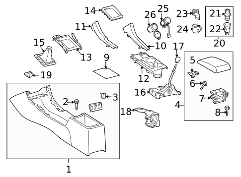 Center Console for 2007 Scion tC #1