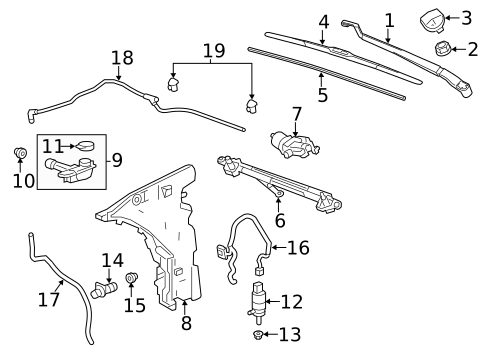 Wiper & Washer Components for 2016 Cadillac ATS #0