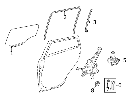 Rear Door for 2009 Toyota Matrix #2