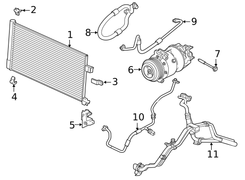 Condenser, Compressor & Lines for 2017 Jaguar XF #0