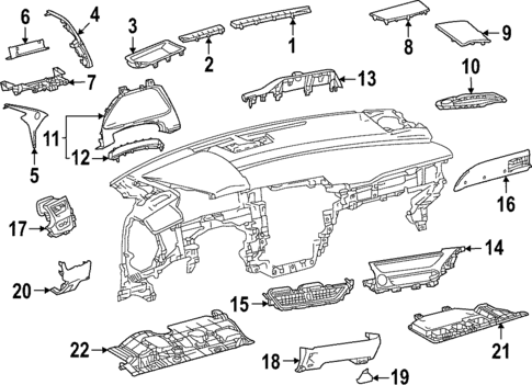 Instrument Panel Components for 2025 Lexus UX300h #0