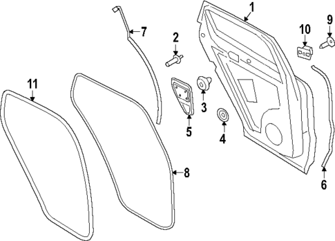 Door & Components for 2024 Porsche Cayenne #0