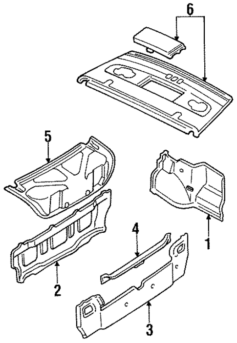 Interior Trim - Rear Body for 1992 INFINITI Q45 #0