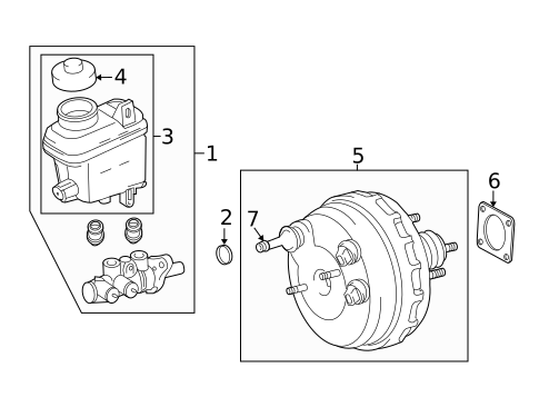 Master Cylinder - Components On Dash Panel for 2021 Toyota Tundra #0