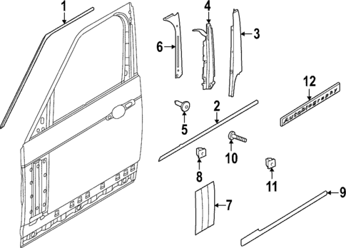 Exterior Trim - Front Door for 2023 Land Rover Range Rover #1