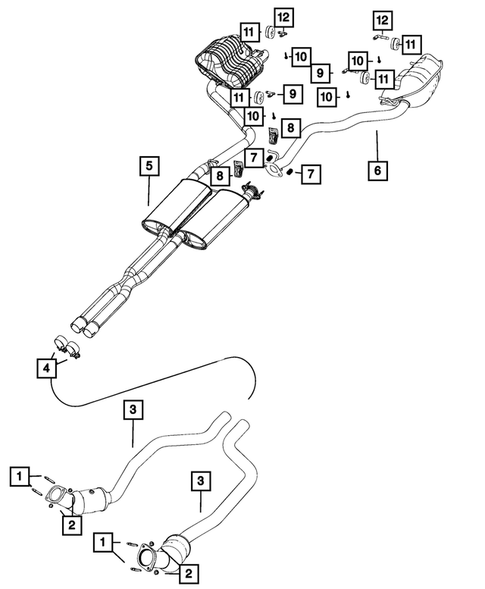 Exhaust System for 2019 Dodge Charger #1