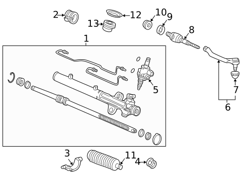 Steering Gear & Linkage for 2000 Honda Accord #0