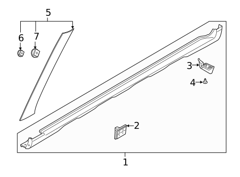 Exterior Trim - Pillars for 2024 Hyundai Venue #0