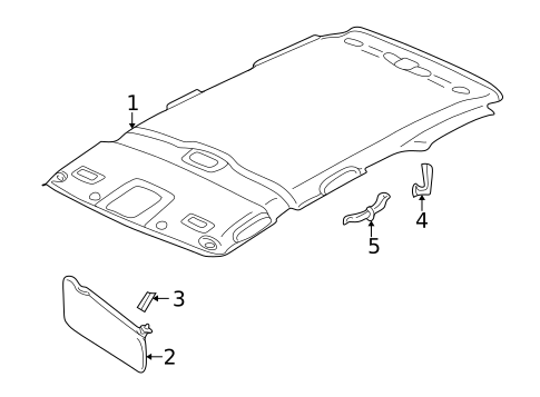 Interior Trim - Roof for 2005 Ford Escape #0