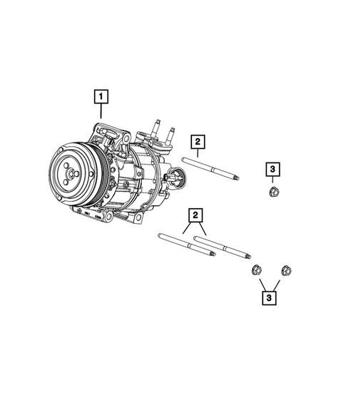 Air Conditioner Compressor and Mounting for 2026 Ram 1500 #1