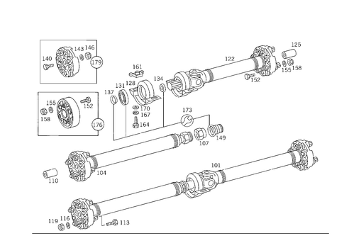 Propeller Shaft for 1986 Mercedes-Benz 300E #1