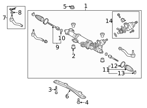 Steering Gear & Linkage for 2015 Lexus LS460 #2