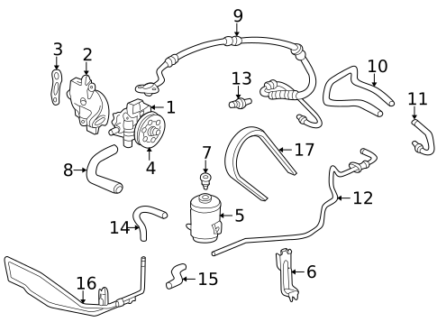 Pump & Hoses for 1998 Honda Accord #1