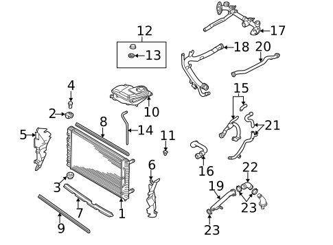 Radiator & Components for 2004 Audi A6 #0