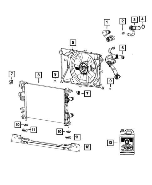 Radiator and Related Parts; Charge Air Cooler for 2022 Jeep Compass #1