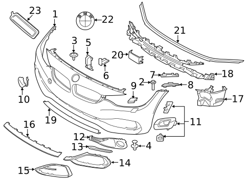 Bumper & Components - Front for 2015 BMW 428i xDrive Gran Coupe #0