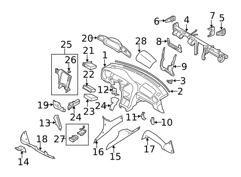 Instrument Panel for 2004 Subaru Baja #0