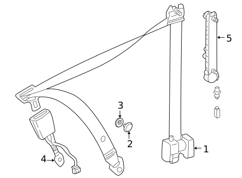 Seat Belt for 2002 Mercedes-Benz C240 #1