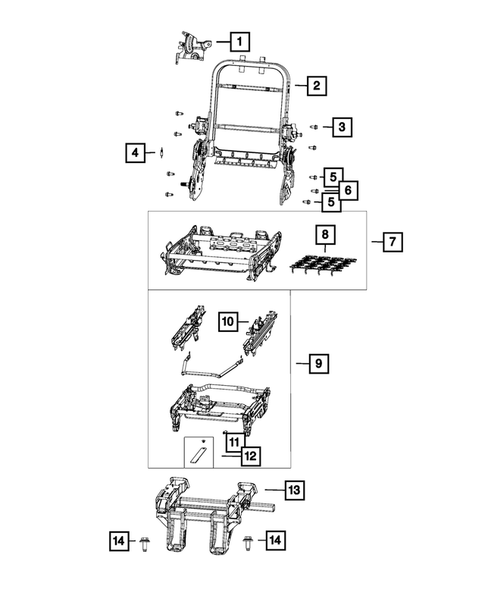 Rear Seats - Second Row - Adjusters, Recliners, Shields and Risers for 2017 Chrysler Pacifica #2
