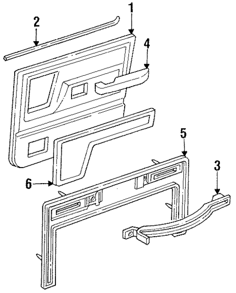 Interior Trim - Door for 1987 Dodge Ramcharger #0