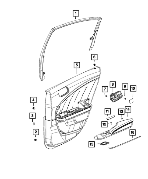 Door Trim Panels-Front and Rear for 2018 Dodge Charger #0