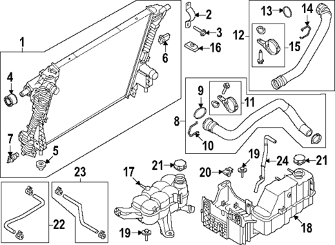 Radiator & Components for 2025 Ford F-250 Super Duty #0