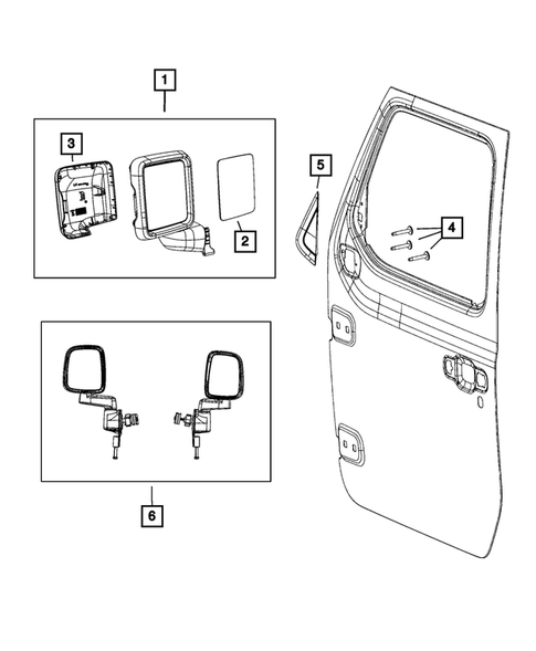 Exterior Mirror for 2022 Jeep Gladiator #0