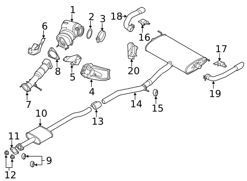 Exhaust Components for 2019 Volvo XC90 #6