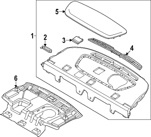 Package Shelf Trim for 2023 Hyundai Ioniq 6 #0