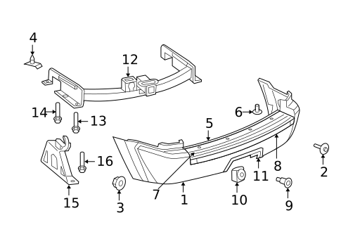 Bumper & Components - Rear for 2005 Jeep Grand Cherokee #0