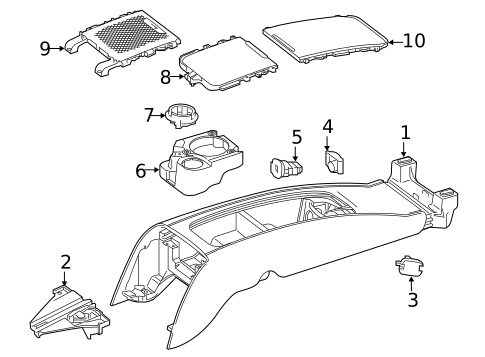 Rear Console for 2018 Mercedes-Benz S63 AMG #3