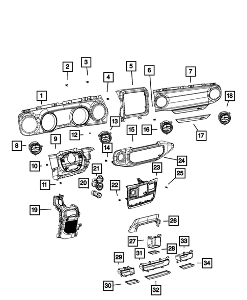 Instrument Panel for 2019 Jeep Wrangler #2