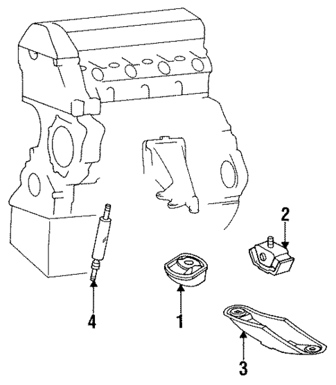 Engine Mounting for 1989 Mercedes-Benz 190D #0