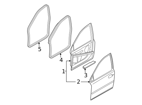 Door & Components for 2003 Volvo XC90 #1