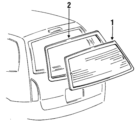 Glass - Lift Gate for 1994 Mercury Villager #1
