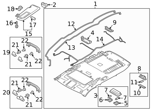 Interior Trim - Roof for 2017 Mazda CX-9 #0