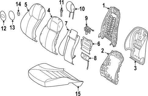 Passenger Seat Components for 2021 Mercedes-Benz GLC 43 AMG® #0