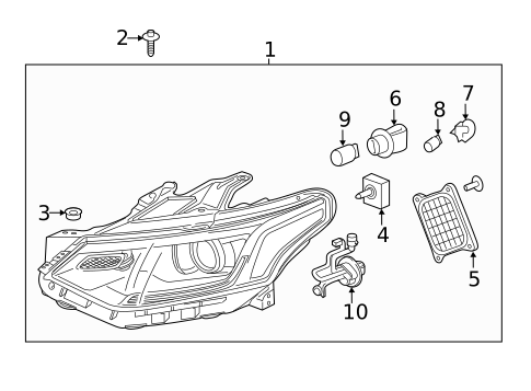 Headlamp Components for 2019 Chevrolet Silverado 1500 #9