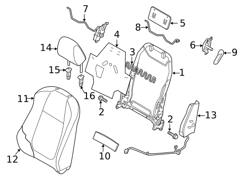 Driver Seat Components for 2014 Mazda 6 #1