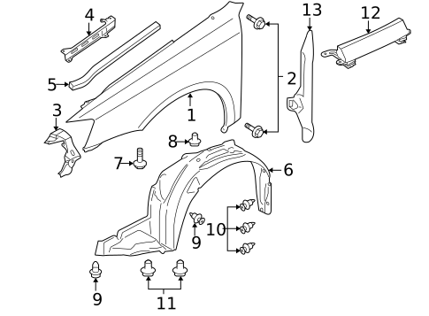 Fender & Components for 2006 Subaru Legacy #0
