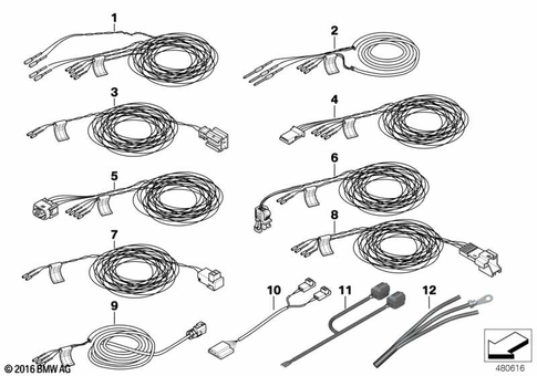 Supplementary Cable Sets for 2014 BMW 320iX #9