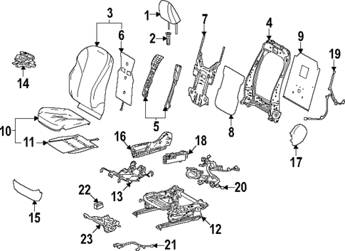 Passenger Seat Components for 2023 Lexus NX450h+ #0