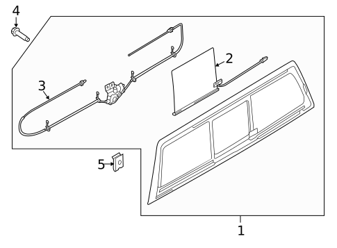 Glass & Hardware - Back for 2015 Ford F-150 #0