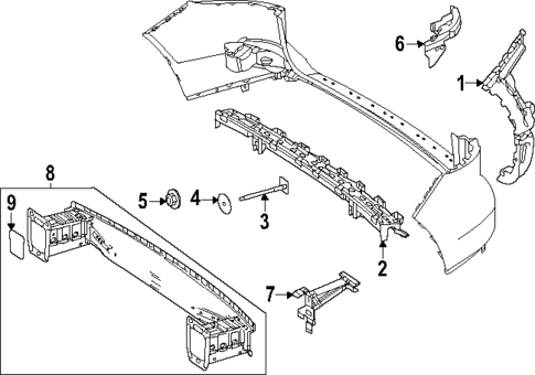 Bumper & Components - Rear for 2024 Mercedes-Benz EQB 350 #2