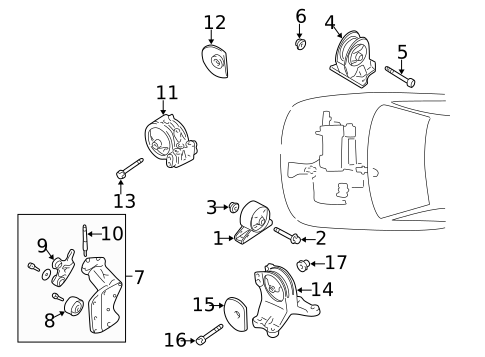 Engine & Trans Mounting for 2005 Dodge Stratus #1